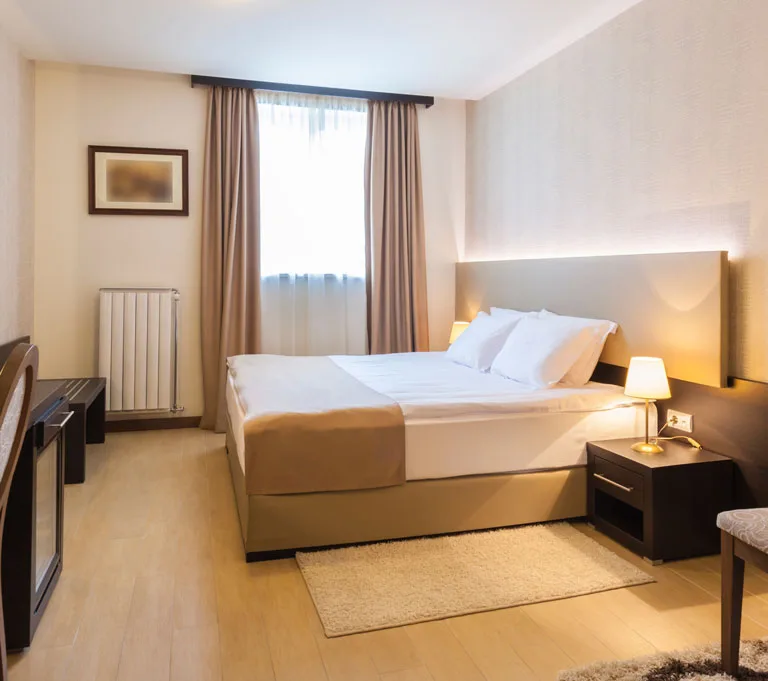 Bright hotel room interior Bright hotel room interior
